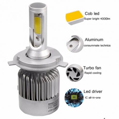 C6 LED Sijalice 36W H1,H4(kratko-dugačko), H7 NOVO! - Slika 2