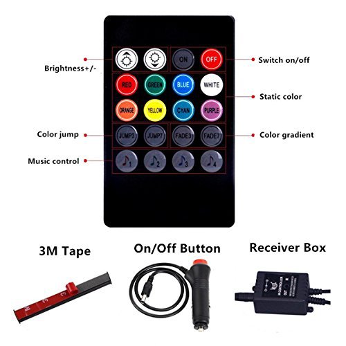 LED RGB Unutrašnja Auto Svetla + Daljinski - Slika 10