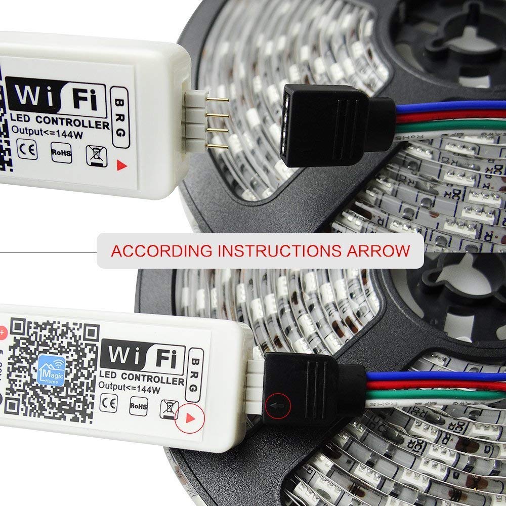 WiFi Wireless LED Smart Controller For RGB LED Light Strips 5050 3528 DC 5-28V - Slika 6
