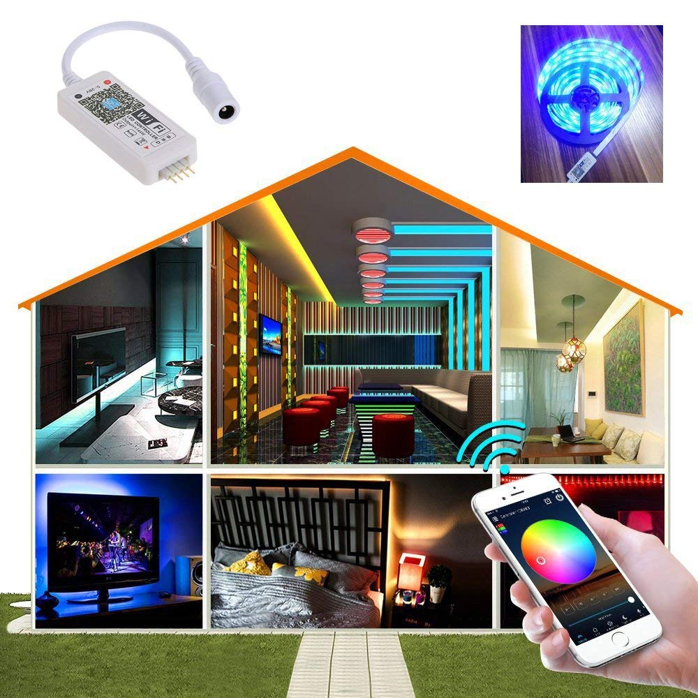 WiFi Wireless LED Smart Controller For RGB LED Light Strips 5050 3528 DC 5-28V - Slika 8