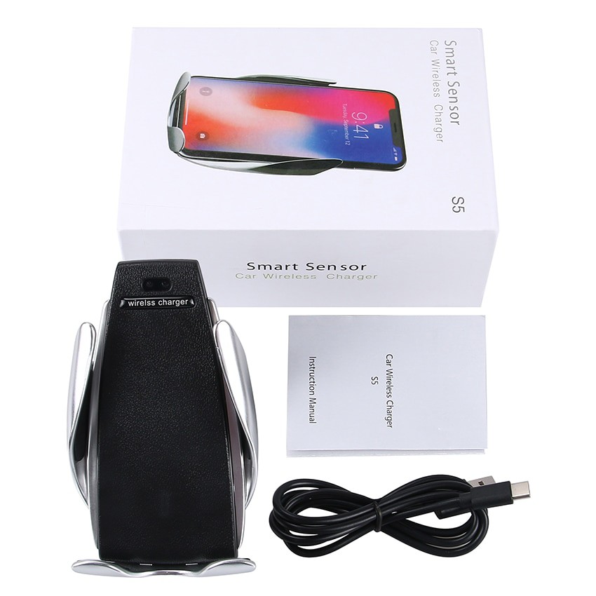 Auto držac za mobilni telefon i bežični WIFI punjač S5 sa senzorom - Slika 7