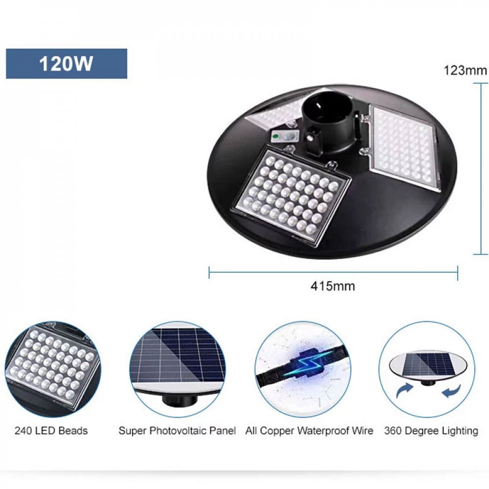 LED UFO Ulićna Baštenska Svetiljka 120W - Slika 5