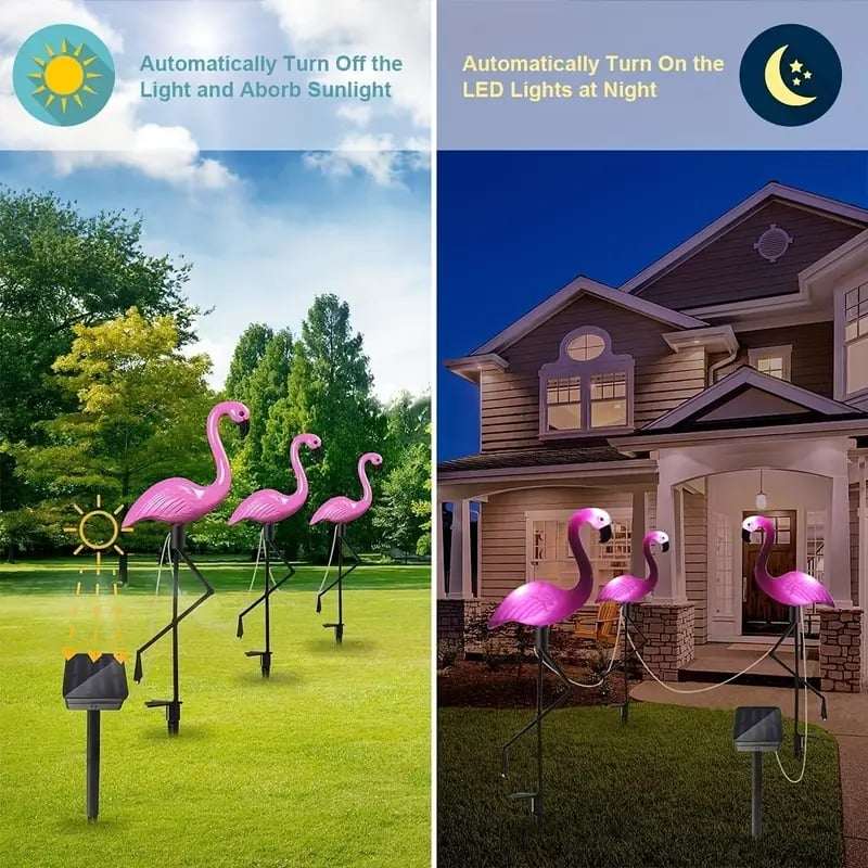 Solarna Lampa Za Dvoriste - Flamingo
